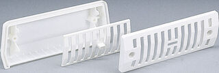 Ventillation grill for sidewall or entrance doors, 200 x 80 mm