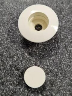 Bürstner plug and cap for screws, off white, 13mm