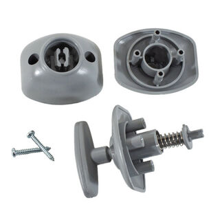 Quick release barrel door retainer, grey for UK caravans