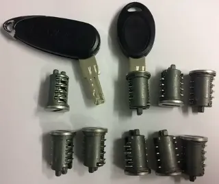 Bailey FAWO HSC key and barrel set, 2 keys, 9 barrels, Number FW794