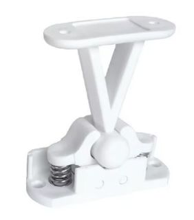 VIVA door retainer, white plastic for caravans and motorhomes