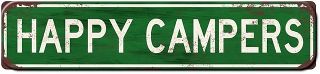 HAPPY CAMPERS Metal sign