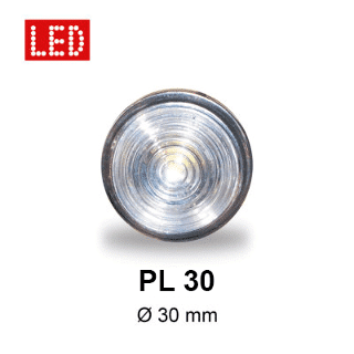 JOKON Clear LED marker light PL 30, 30 mm diameter for Buerstner, Hymer, Morelo and more