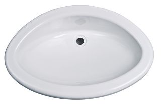 Comet oval white hand basin Maxi for caravans, motorhomes, campervans