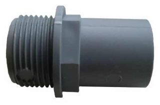 Grey 28mm x 1" Male BSP Waste Pipe Adapter