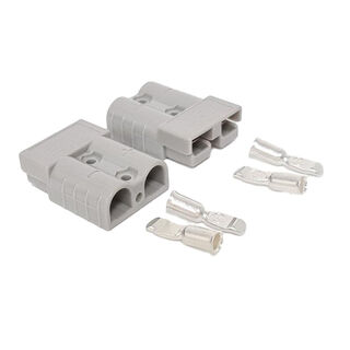 50 amp Anderson Style Plugs (Pair) Grey inc Terminals