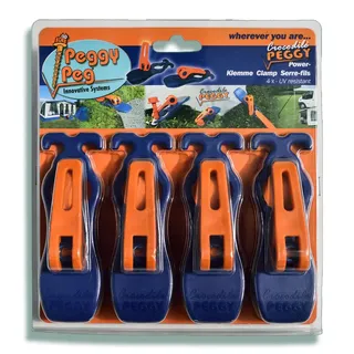 Peggy Peg Crocodile Clamps, set of 4, for awnings, floors etc.