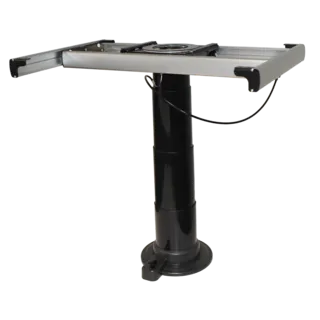 Nuova Mapa Caravan Adjustable Table Leg with Sliding & Rotating Tabletop System - Black