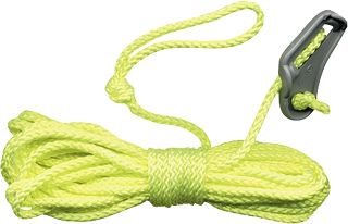 Set of Guy ropes for tents/awnings, neon yellow, 4 meters, set of 4