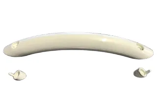 Elddis Compass Caravan Grab Handle, curved, white
